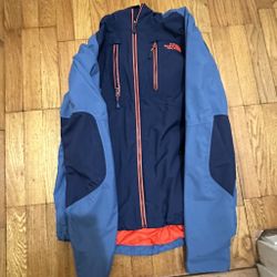 The North Face HyVent 2-in-1 Jacket Mens M Blue Full Zip Ski Parka Adult X196