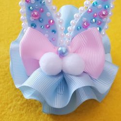 Easter pigtails hair bows 
