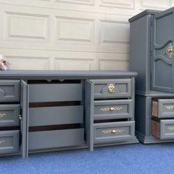 Fire 🔥 Sale Beautiful 🥂 Bassett Grey Dresser & Chest