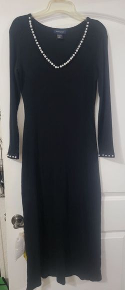 Boston Proper Black Ribbed Cotton Top Size S