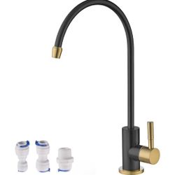 RO Water Filter Sink Faucet - Black And Gold