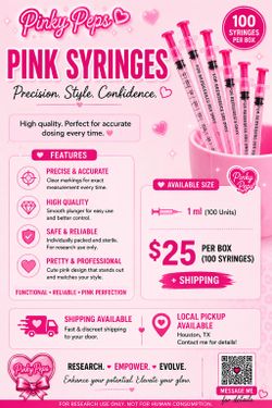 Pink syringes