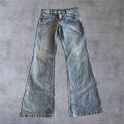 Vtg Z. Cavaricci Jeans 14 Girls Juniors Y2K Low Rise Bootcut Flare Petite XS 26x27