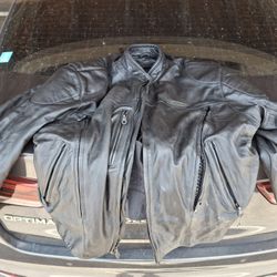 Leather Harley Jacket. 2XL