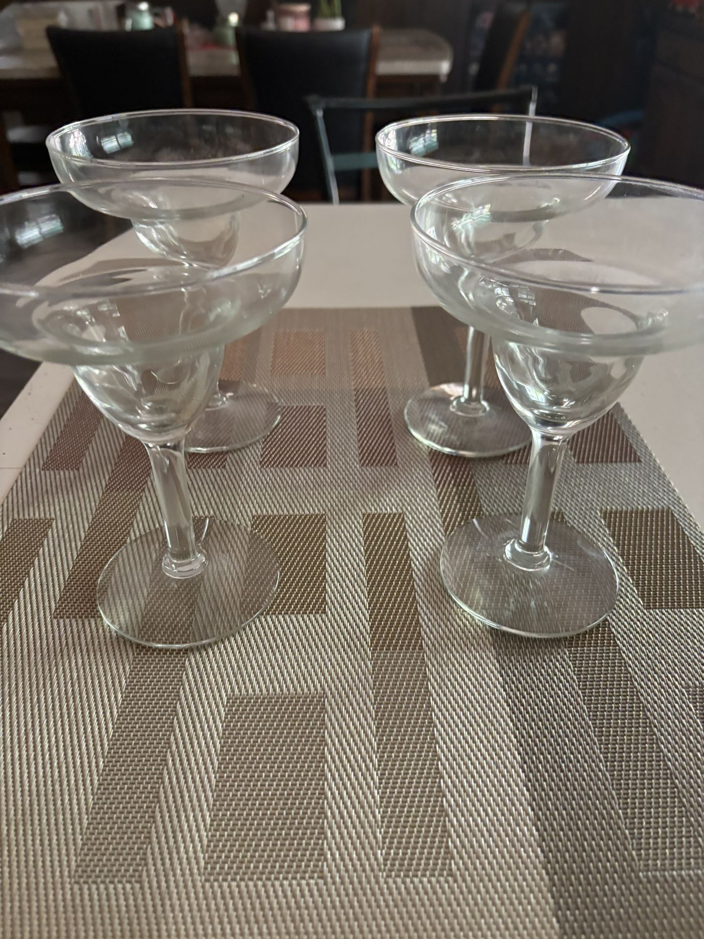 Crystal Margarita Glasses, Four Drink Glasses, Crystal Cocktail Hour Glasses, Bride and Groom Toast, Special Occasion Toast, Nice Barware