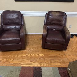 Swivel Glider Leather Recliners