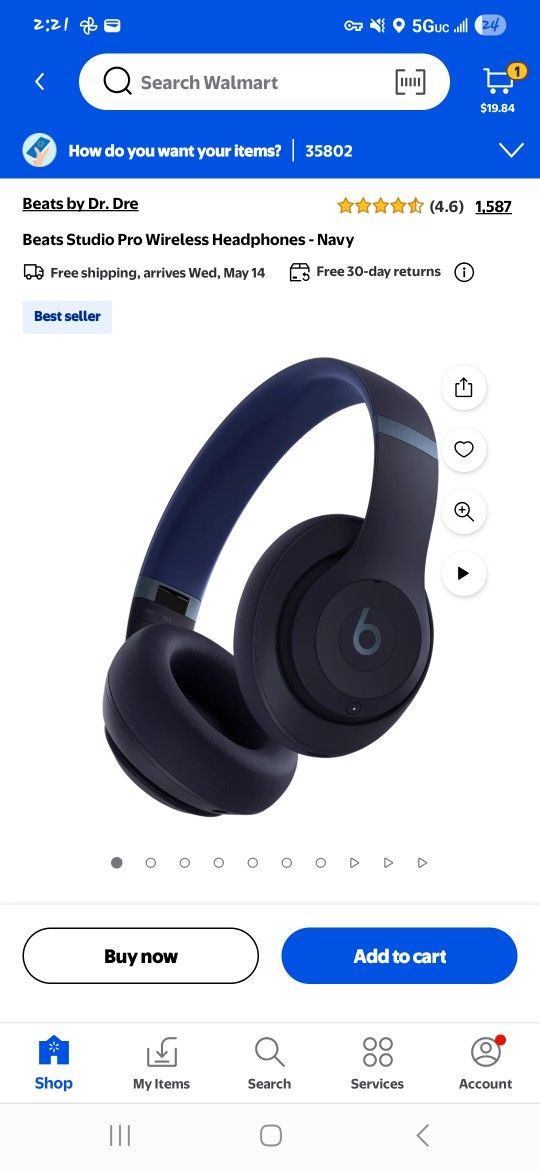 Beats By Dre Pro Wireless Headphones Navy