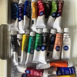 Artist caddy With water colors & Art Supplies