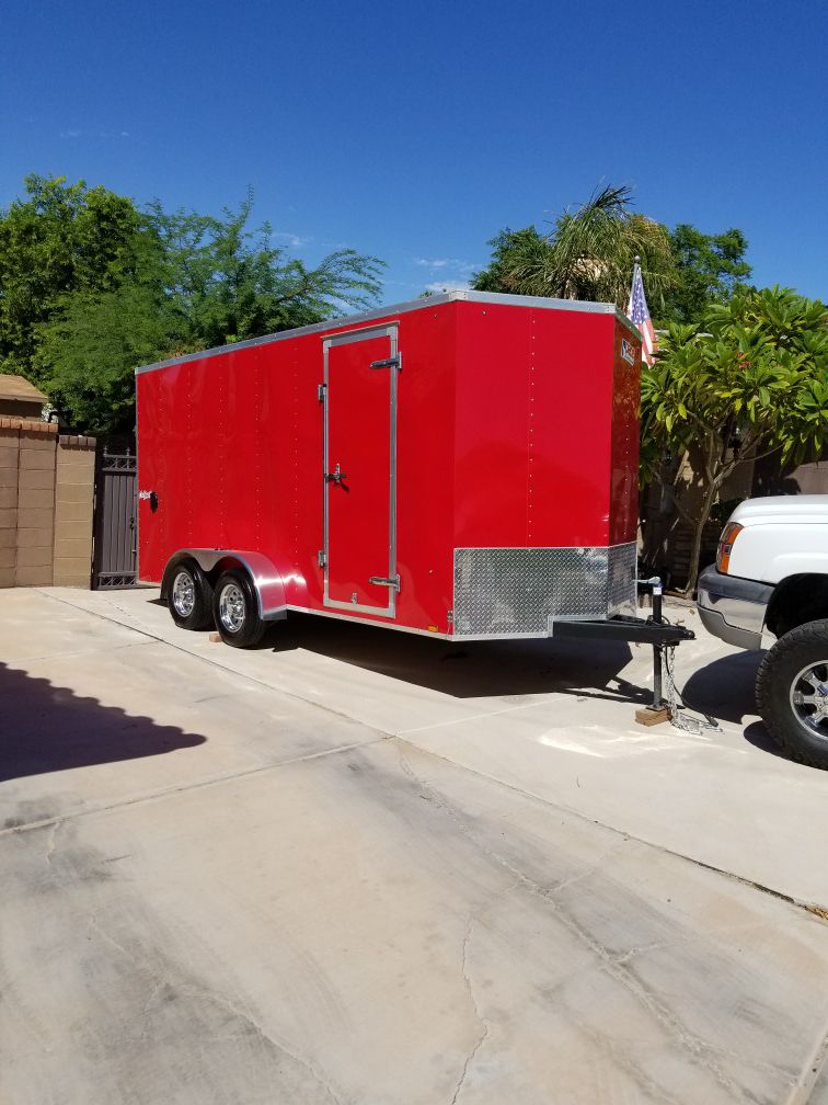2018..-7x16.. pace enclosed trailer...4000 firm.