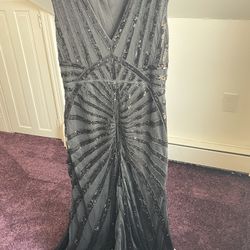 Black Sequin Gown
