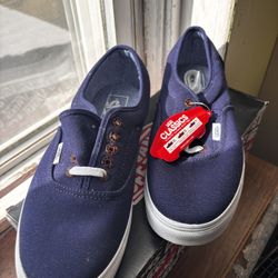 Vans 8 Men / 9.5 Women (DARK NAVY / WHITE)