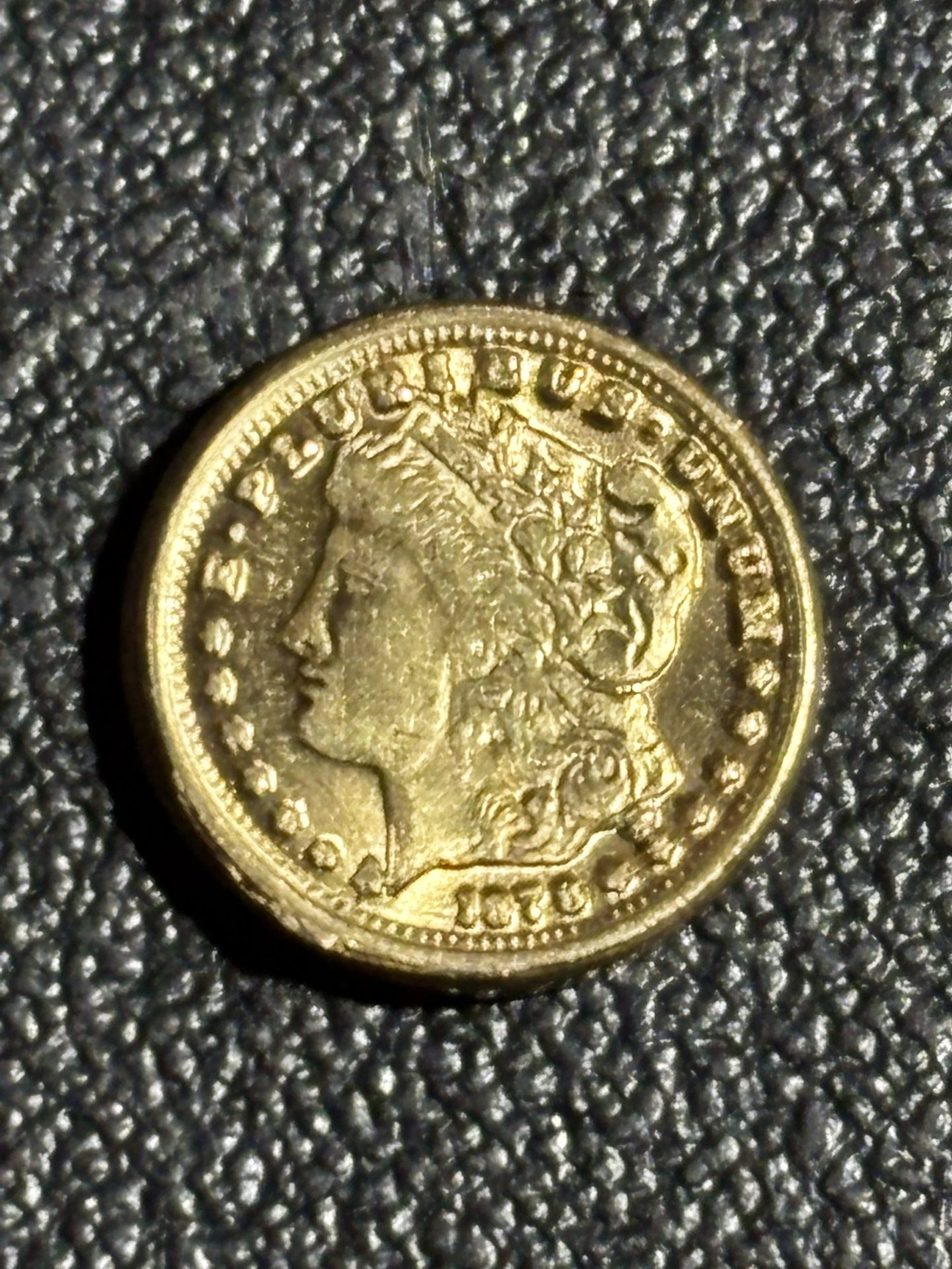 💥💥💥 Tribute Of 1886 Morgan Silver Dollar 1/2 Gram Gold Coin💥💥💥