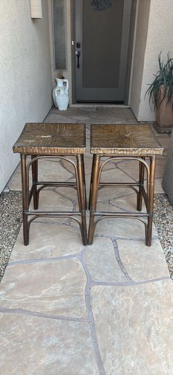 Pair of Wooden Bar Stools