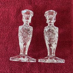 Crystal Candlestick Holders 
