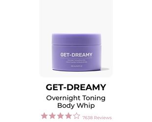GET DREAMY TONING CREAM - New Unused! 