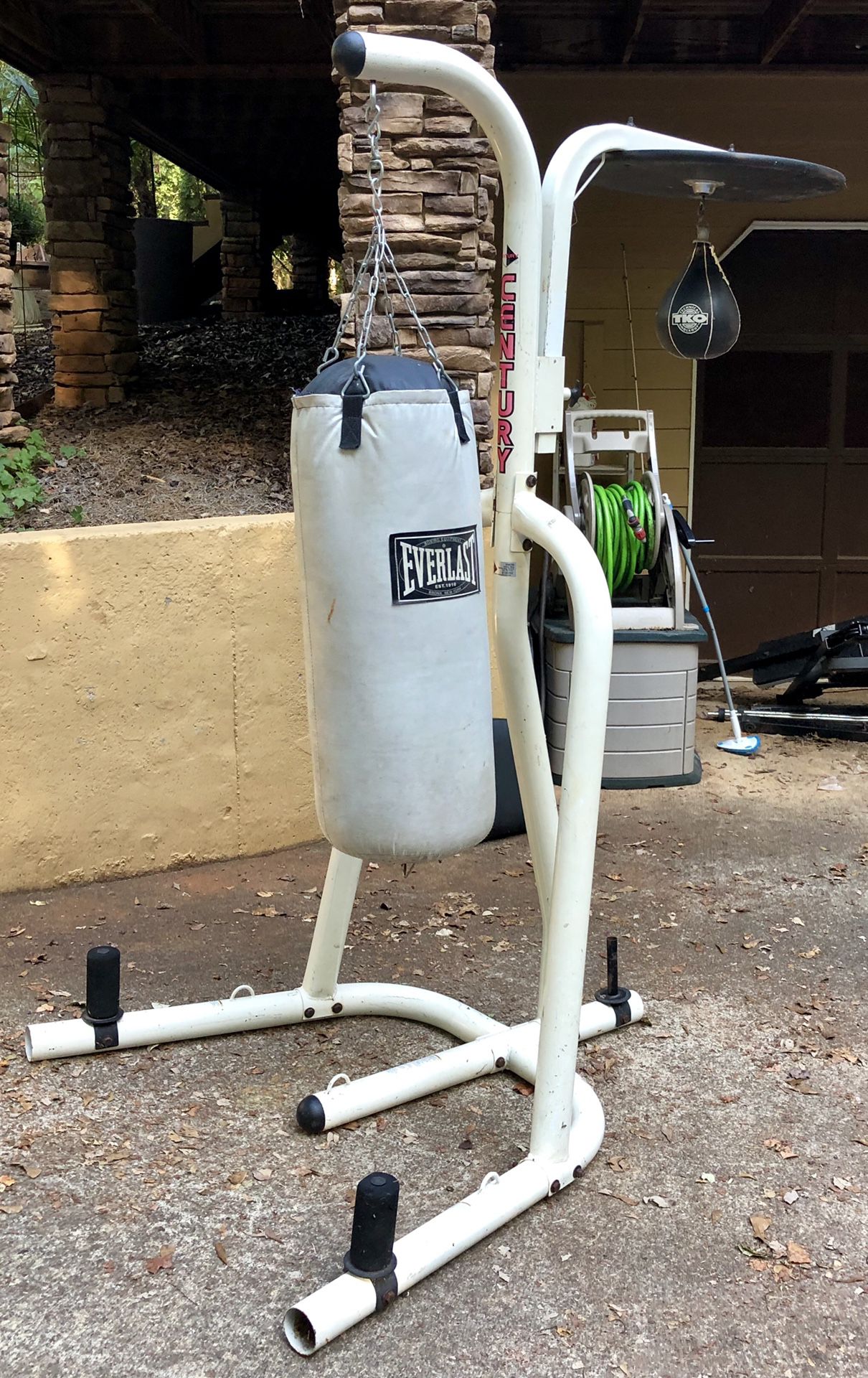 Everlast pro punching bag/stand and speed bag. Gloves included $150