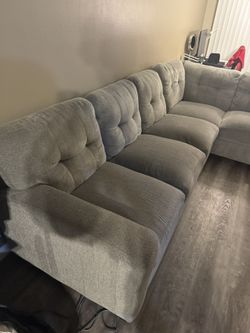 2 Piece Sectional Couch Right Arm Facing