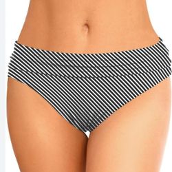 Zmart Full Coverage Ruched Bikini Bottoms Tummy Control Swim Bottoms Women's XL. 