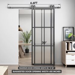 Modern Glass Aluminum Barn Doors