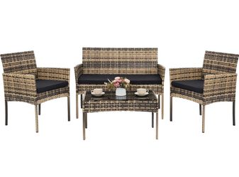 Brand New 4 Pieces Patio Furniture Set, Outdoor Conversation Set