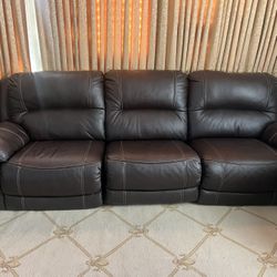 Brown Leather Couch