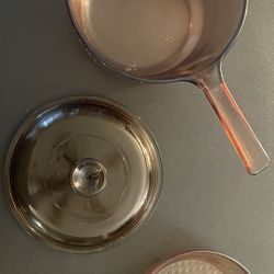 Vintage PYREX Skillet And Saucepan With Lid 