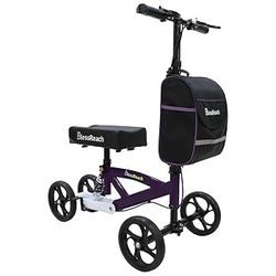 BlessReach Economy Knee Scooter/Walker. Foldable. Adjustable, Compact, Purple.  NEW