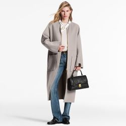 Black Leather Bag LV