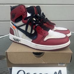 Used Off White Nike Air Jordan 1 Chicago Size 7M