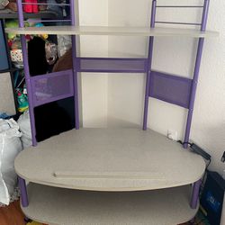 Gray And Purple TV stand 