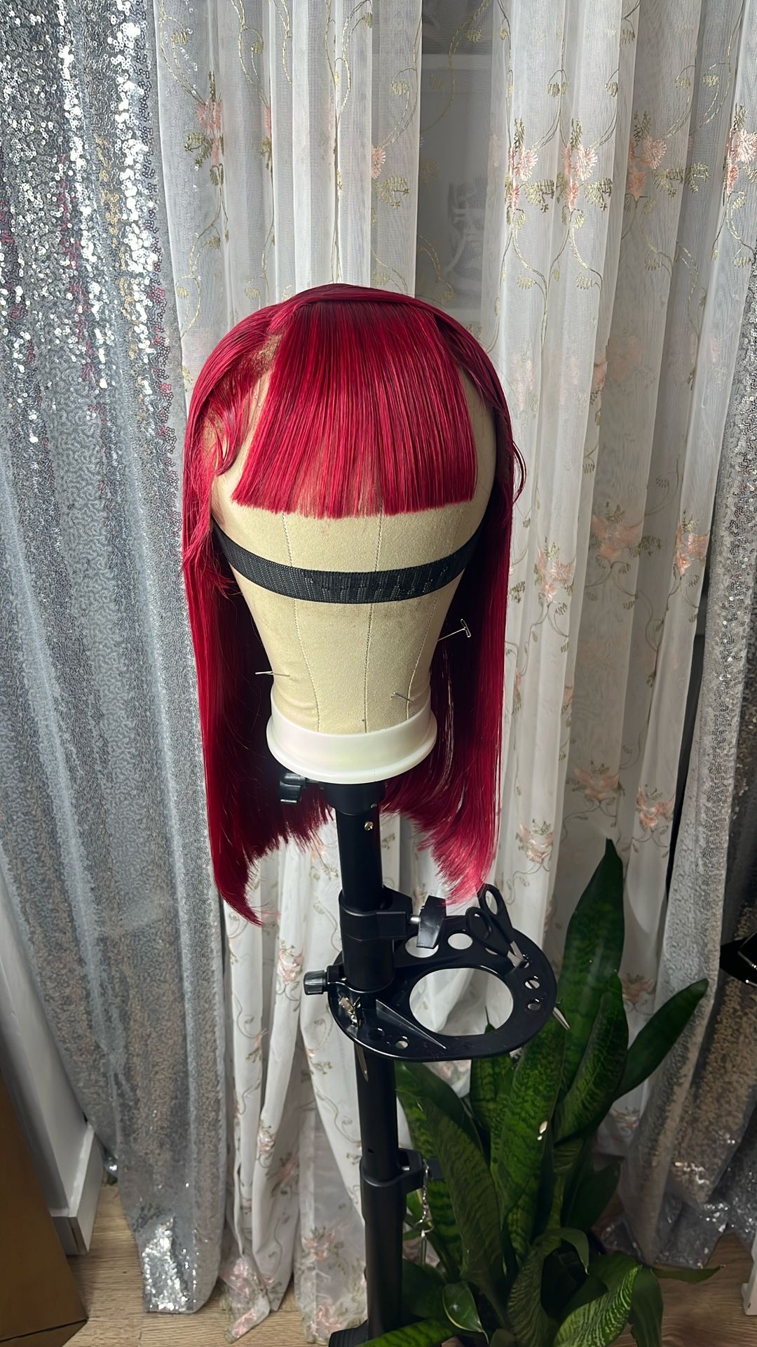 Red Human Hair Lace Wig