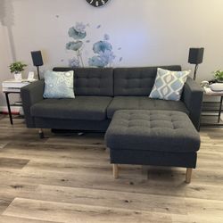 Nearly New MORABO Sofa with Ottoman - Perfect Condition & Seats 3-4! (local pick gets $50 off)