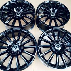 20” Mercedes S- Class S580 S560 S63 AMG Rims Wheels Gloss Black 