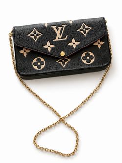 Louis Vuitton Félicie Pochette Black Beige Monogram Empreinte