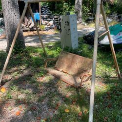 Antique Wrought Iron Porch Swing