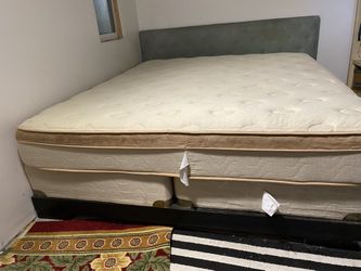 California King Size Bed (Complete Set Mattress And Frame )