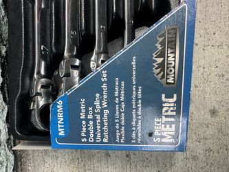 Mountain 5-Piece Metric Double Box Ratcheting Wrench Set