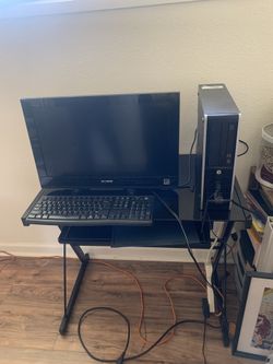 Desk With Tv And Desktop