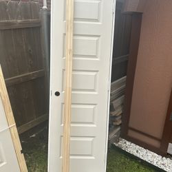 24”x 80” Left Hand Door With 2 Inch Width Trim Around.