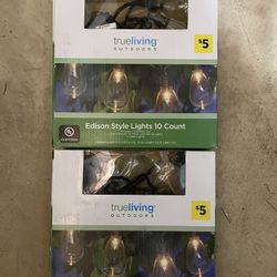 2 Boxes Of Outdoor String Lights Edison Style Lights