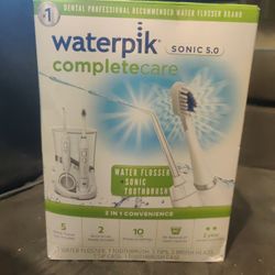 Waterpik Complete Care 5.0 Water Flosser + Sonic Electric Toothbrush, White
