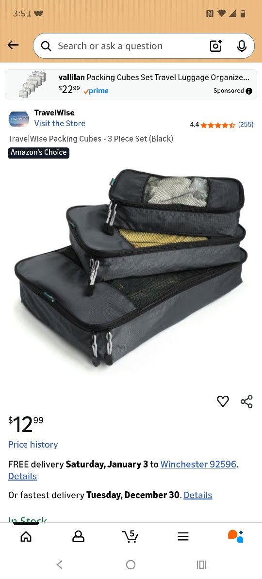 Brand New Travel Cube Set