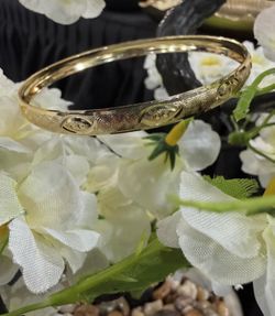 14K gold plated bangle bracelets