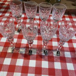 Shandon Crystal Wine Glases Set Of 8