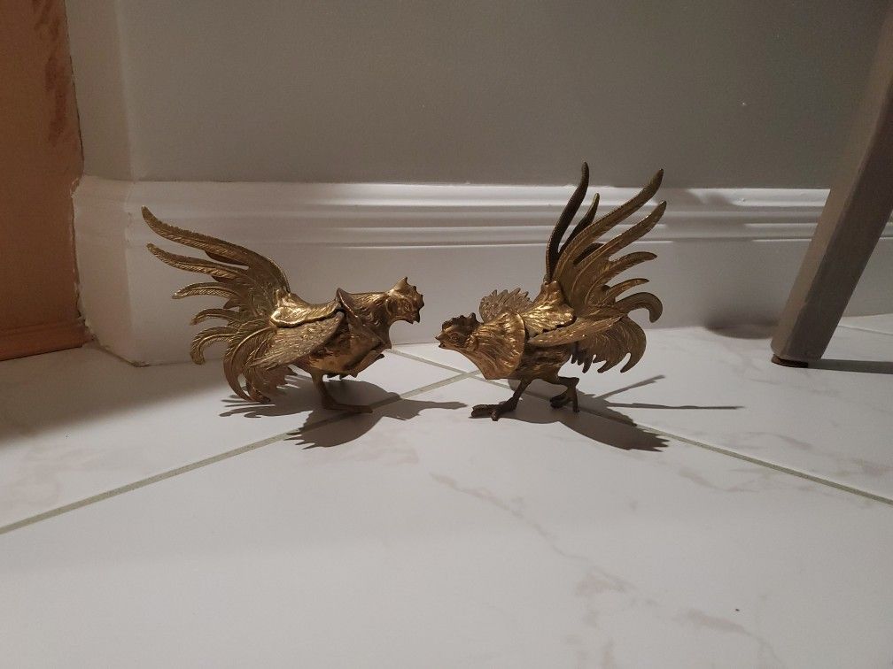 Brass Vintage Rooster 