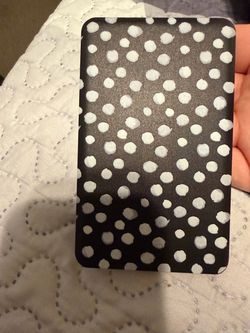 Black and White Polka Dot Portable Phone Charger