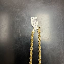 10k gold rope chain 13g
