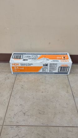 HDX CLEAR PAINTERS PLASTIC 12 FT X 400 FT