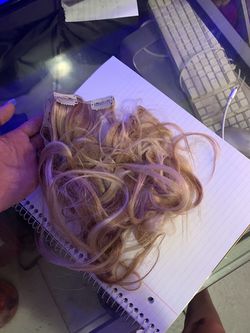 Rose clip in hair extensions