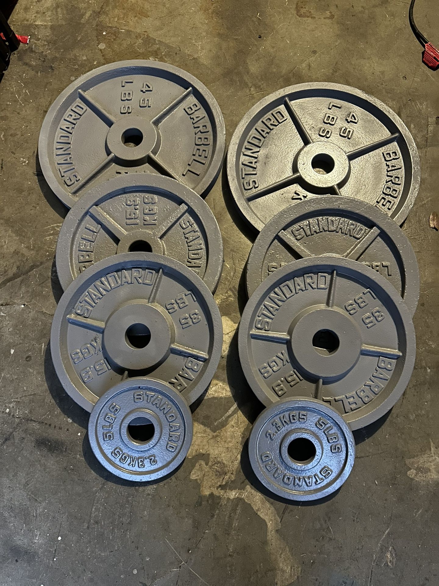 Standard Brand Olympic Plates 240lbs 